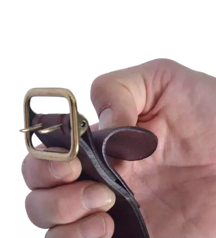 Brass Buckle Crew Belt 45 mm - Leather Belts - 120071-105 - 2