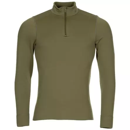 Dutch Long-Sleeved Shirt with Collar Zipper, Olive Green, Surplus - Long Sleeve Shirts - 611311B-S - 1